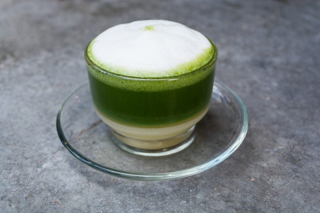 green tea, milk, bubble