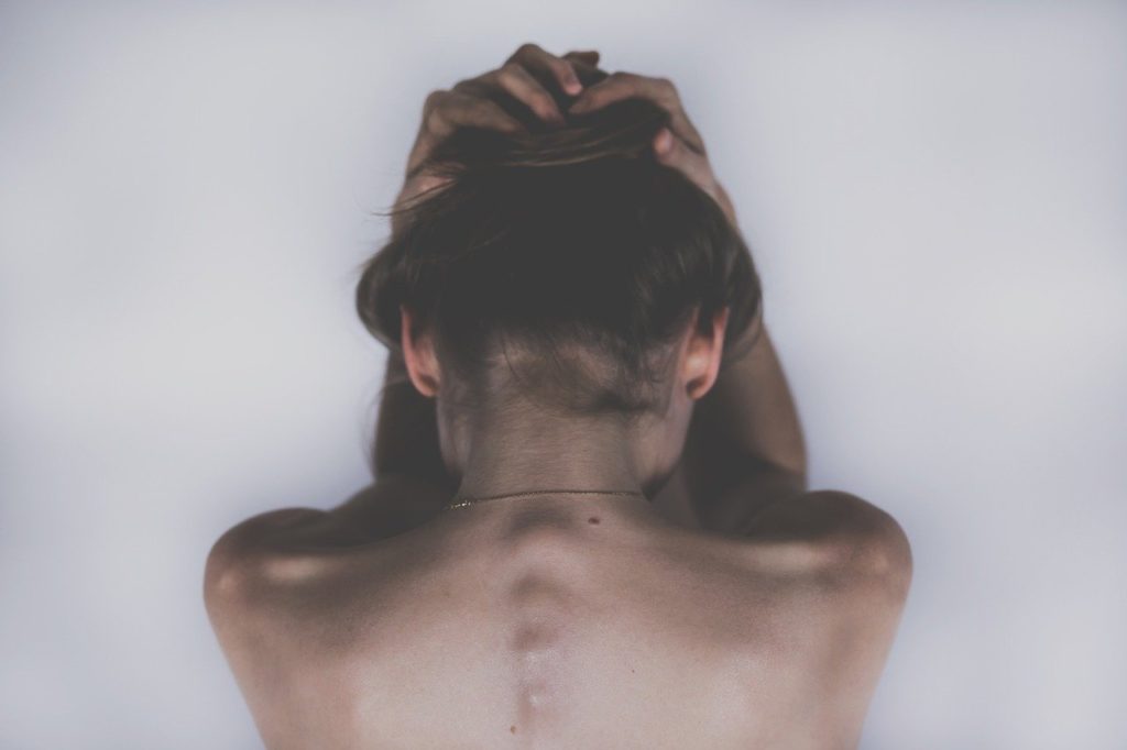 woman, sad, anxiety, headache